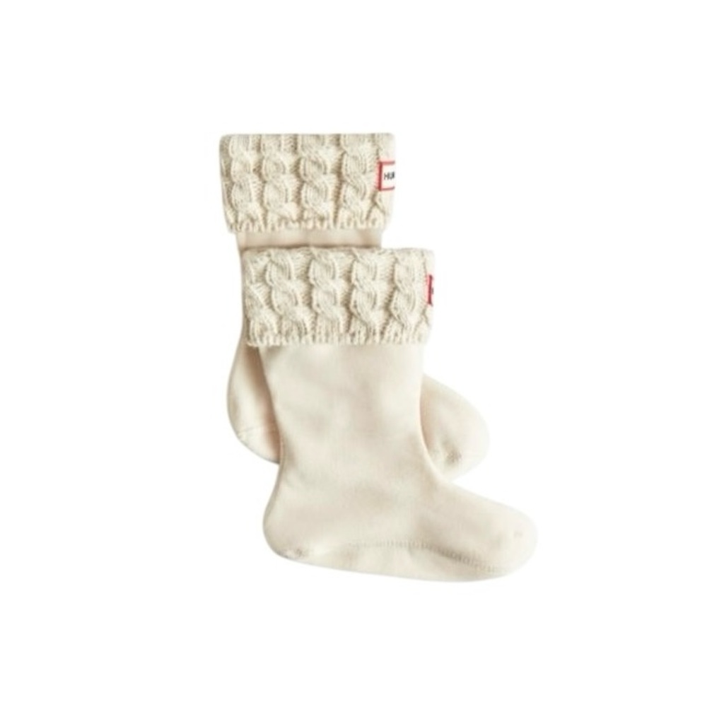 Hunter Kids Ivory knit Boot Socks
